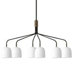 Pendant lamps, Howard chandelier, 6 arms, bone china, White