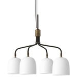 Pendant lamps, Howard chandelier, 4 arms, short, bone china, White