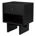 Side & end tables, Private side table, black / brown stained oak, Black
