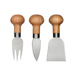 Sagaform Coltelli da formaggio Oak, set di 3