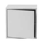 Muuto Stacked 2.0 shelf module w/ door, medium, light grey