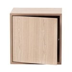 Shelving units, Stacked 2.0 shelf module w/ door, medium, oak, Natural