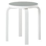Aalto stool E60, stone white - ash linoleum Aalto stool E60, stone white - ash linoleum