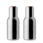 Bottle grinder, 2-pack, brushed steel - walnut Bottle grinder, 2-pack, brushed steel - walnut
