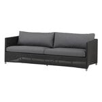 Utomhussoffor, Diamond 3-sitsig soffa, grafit - grå, Grå