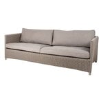 Outdoor sofas, Diamond 3-seater sofa, taupe, Gray