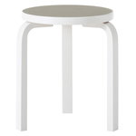 Aalto stool 60, stone white - pebble linoleum Aalto stool 60, stone white - pebble linoleum