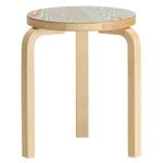 Aalto stool 60 ColoRing, red - turquoise Aalto stool 60 ColoRing, red - turquoise