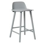 Nerd bar stool, low, grey, PU lacquer Nerd bar stool, low, grey, PU lacquer