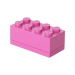 Burkar och askar, Lego Mini Box 8, rosa, Rosa