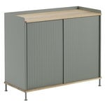 Sideboards & dressers, Enfold sideboard, 94,5 cm, high, oak - dusty green, Green