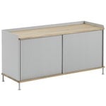 Sideboards & dressers, Enfold sideboard, 124,5 cm, low, oak - grey, Gray