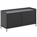 Sideboards & dressers, Enfold sideboard, 124,5 cm, low, black, Black