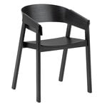 Dining chairs, Cover armchair, black, Black