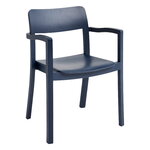 Chaises de salle à manger, Chaise avec accoudoirs Pastis, bleu acier, Bleu