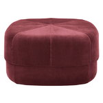 Circus pouf, large, dark red velour Circus pouf, large, dark red velour