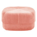 Circus pouf, large, blush velour Circus pouf, large, blush velour