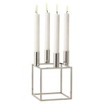 Candleholders, Kubus 4 candleholder, nickel, Silver