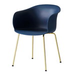 Elefy JH28 chair, blue midnight - brass Elefy JH28 chair, blue midnight - brass