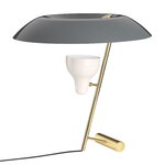 Bordslampor, Model 548 bordslampa, polerad mässing - grå, Grå