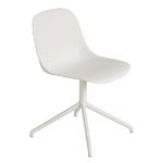 Fiber side chair, swivel base, white