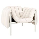 Armchairs & lounge chairs, Puffy lounge chair, natural - cream steel, White