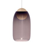 Mater Liuku Ball pendant, violet glass shade