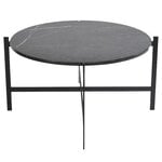Soffbord, Deck bord, 80 cm, svart marmor - svart, Svart