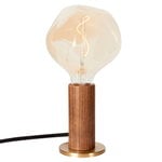 , Knuckle table lamp with Voronoi I bulb, walnut, Gold