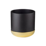 Skultuna Nurture planter, small, black - brass