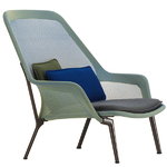 Nojatuolit, Slow Chair, sininen/vihreä - suklaanruskea, Ruskea