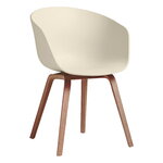 About A Chair AAC22 Eco, lacquered walnut - cream white