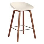 About A Stool AAS32, 65 cm, lacquered walnut - cream white