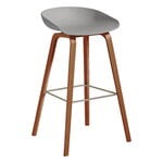 About A Stool AAS32, 75 cm, lacquered walnut - concrete grey
