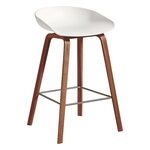 Bar stools & chairs, About A Stool AAS32 Eco, 65 cm, lacquered walnut - white, White