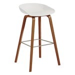 About A Stool AAS32 Eco, 75 cm, lacquered walnut - white