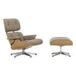 Vitra Eames Lounge Chair & Ottoman, new size, chestnut - Premium F sand