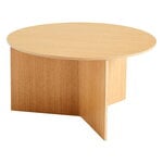 Slit Wood table, 65 cm, lacquered oak