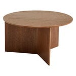 Slit Wood table, 65 cm, lacquered walnut