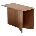 Coffee tables, Slit Wood Oblong table, 50 x 28 cm, lacquered walnut, Natural