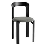 Dining chairs, Rey chair, deep black - black grey Steelcut Trio 124, Black