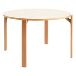 HAY Rey table, 128 cm, golden - ivory white