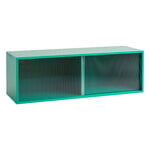 Colour Cabinet w/ glass doors, wall, 120 cm, dark mint