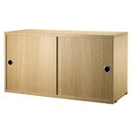 String Furniture String cabinet, 78 x 30 cm, oak