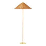 Floor lamps, Tynell 9602 floor lamp, brass - wicker willow, Gold