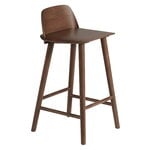 Tabourets et chaises de bar, Tabouret de comptoir Nerd, 65 cm, teinté marron foncé, Marron