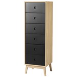 F23 Butler dresser, high, oak - black F23 Butler dresser, high, oak - black