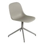 Fiber side chair, swivel base, grey
