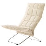 K chair, narrow, tubular base, natural/white