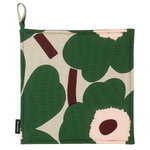 Pieni Unikko pot holder, beige - green - peach Pieni Unikko pot holder, beige - green - peach